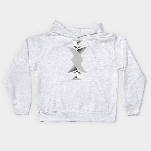 Abstract Grey Pyramids Kids Hoodie by Urban_Vintage